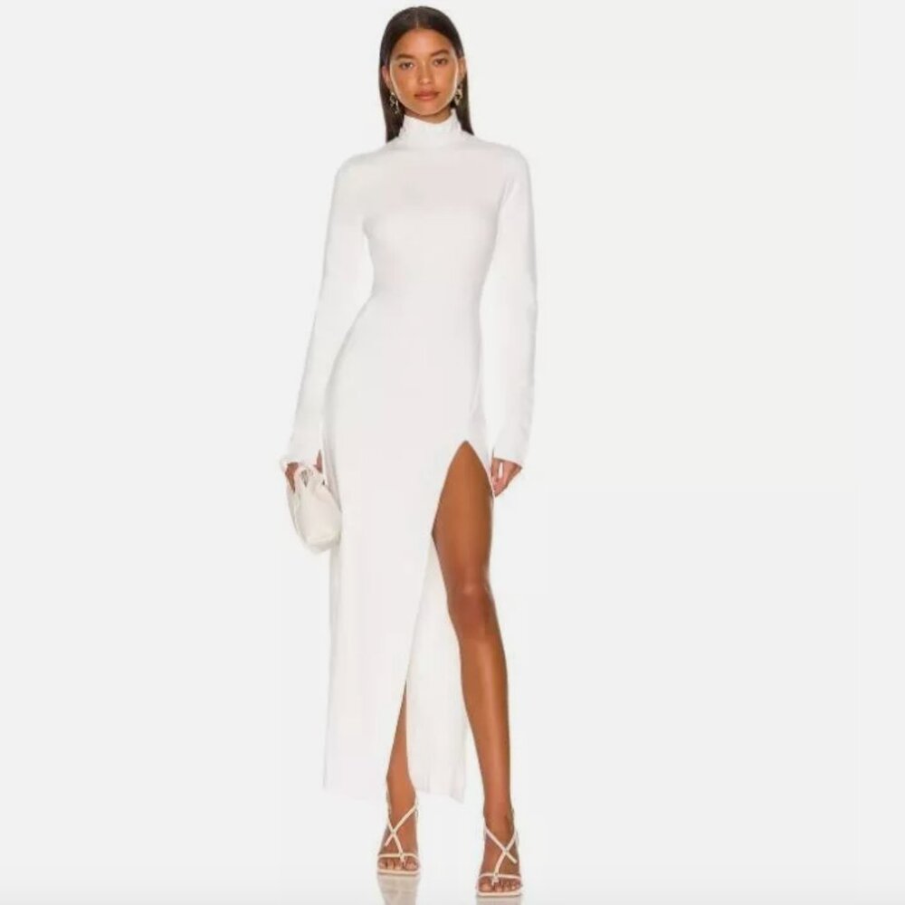 NWT Nonchalant Label Declan Turtleneck Dress White M